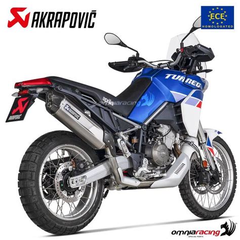 Terminale Scarico Akrapovic Omologato Titanio Aprilia Tuareg 660