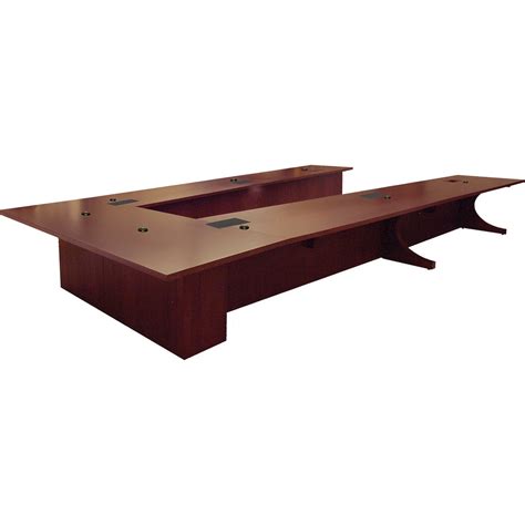 Ust 32 X 144 X 216 U Shaped Table In Custom Mahogany Mfi 20902