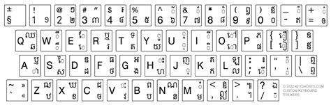 Khmer Keyboard Stickers | Keyshorts