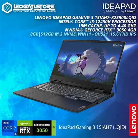 Jual Lenovo Ideapad Gaming 3 15iah7 82s900lqid Core I5 12450h Rtx 3050