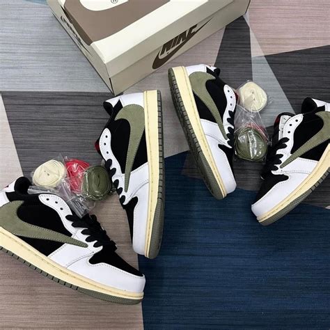 Jordan 1 Low X Travis Scott Olive For Men Women Men S Fashion