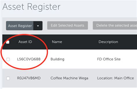 What Is The Id Number On Each Asset The Asset Guru Id Asset Guru Support