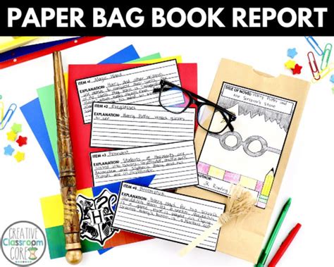 Paper Bag Book Report Activity Worksheets Printables Homeschool