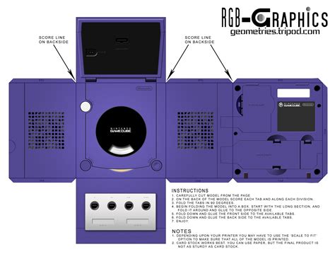 Papercraft Paper Model Gamecube Blue By Knightranger On Deviantart