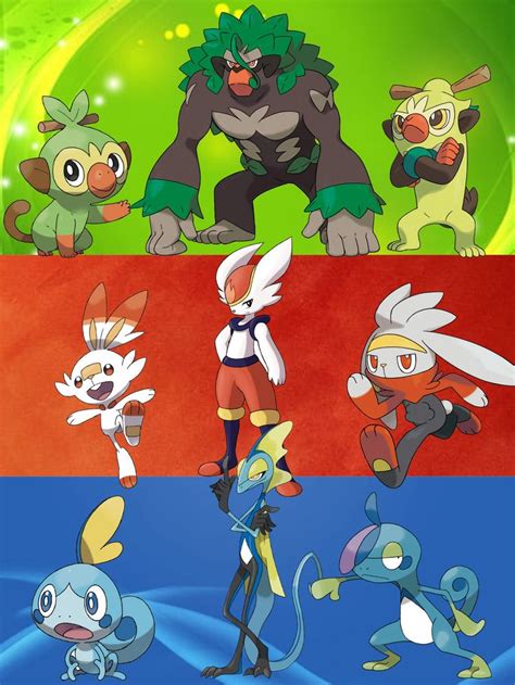 Pokemon Sword And Shield Galar Starters Custom Poster 12x16 Ebay In