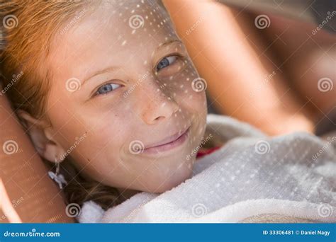beautiful girl portrait resting   shade stock image image