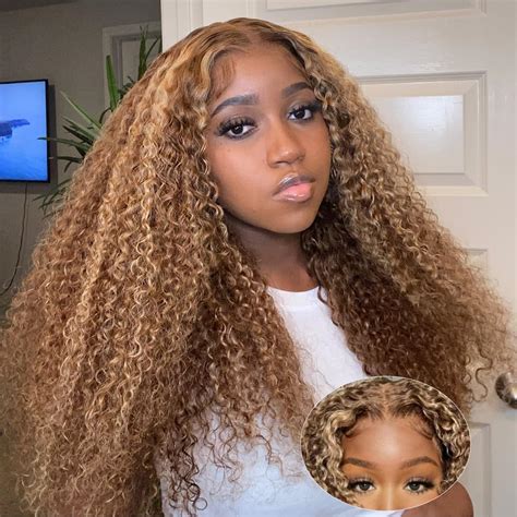 Amazon UNICE Bye Bye Knots Wig Honey Blonde With Highlights Curly