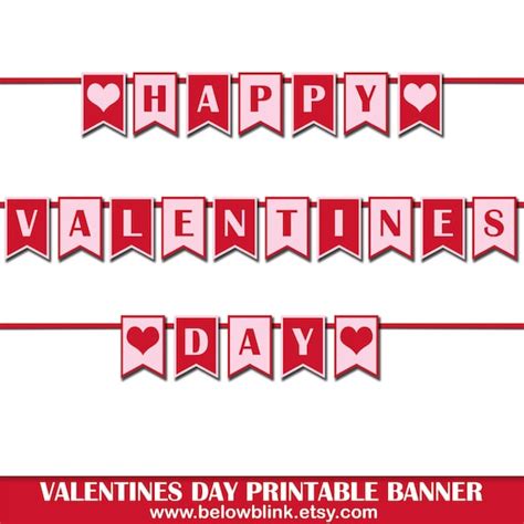 Happy Valentines Day Banner Printable Photo Prop Banner - Etsy