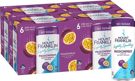 Mount Franklin Lightly Sparkling Water Passionfruit Mini Can Multipack