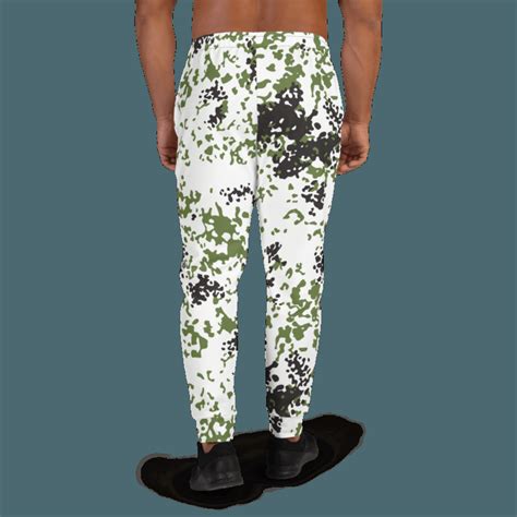 German French Danish Snow Flecktarn Schnee Camouflage Mens Joggers