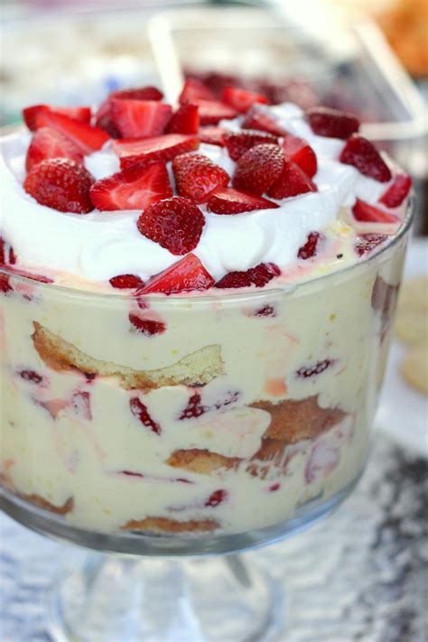 Lemon Curd Trifle with Fresh Strawberries | A Hint of Honey