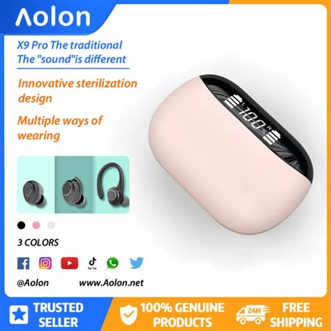 Aolon X9 Pro Wireless Bluetooth 50 Earphone Button Control Earbuds Uv