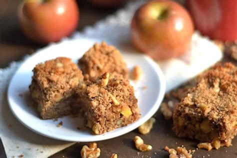 Paleo Apple Walnut Coffee Cake Wholesomelicious