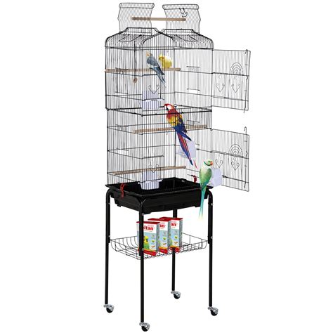 Bird Cage Parakeet Cage 64 Inch Open Top Standing Parrot Cage