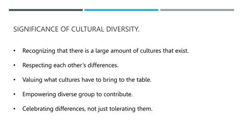 Cultural Diversity Pptx Free Download