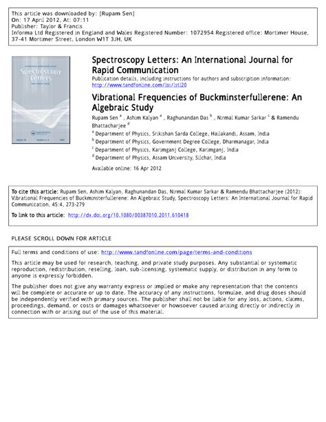 (PDF) Spectroscopy Letters: An International Journal for Rapid ...