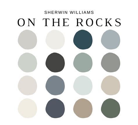 Sherwin Williams On The Rocks Paint Gray Color Palette Sherwin