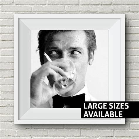 Roger Moore Print James Bond 007 Dining Room Picture Living Etsy In