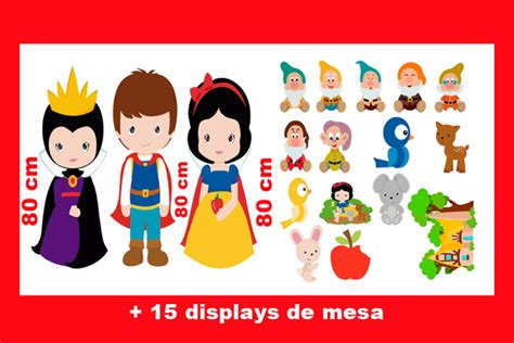 Kit Totem Branca De Neve Ch O E Displays De Mesa Elo