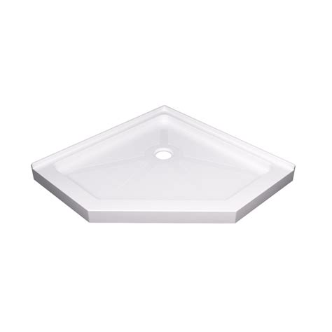 Shower Base, 36 in. D x 36 in. W x 2 3/4 in. H Corner Drain Neo-Angle