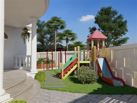 Villa garden design on Behance