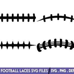 Football Laces Svg Bundle Football Clipart Football Lace Football