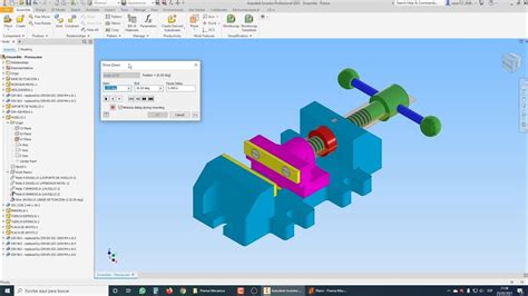 Ensamble y animación de Prensa Mecánica Autodesk Inventor 2020 YouTube