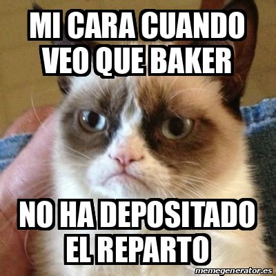 Meme Grumpy Cat Mi Cara Cuando Veo Que Baker No Ha Depositado El