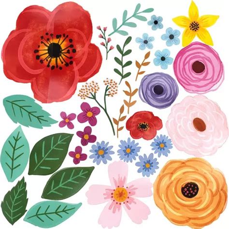 Wildflowers Bulletin Board Set 34 Pieces Mardel 4119251