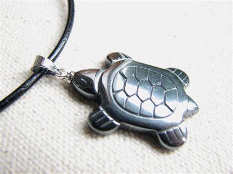 Hematite Turtle Necklace For Men Or Women Bits Off The Beach