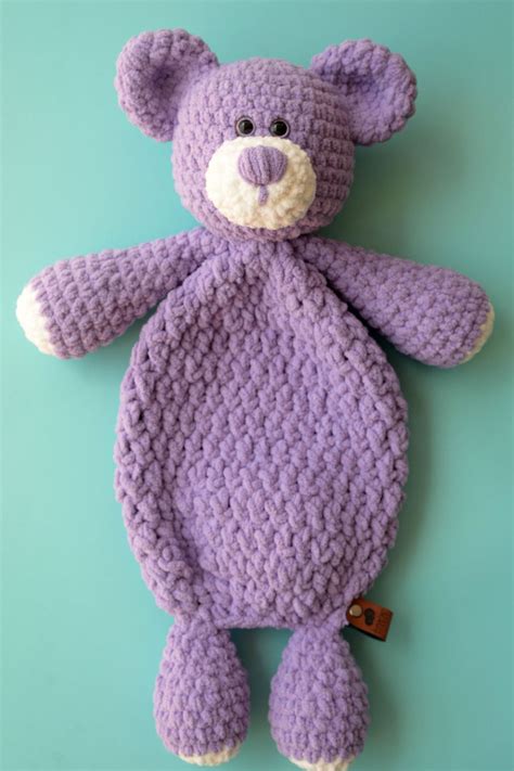 Teddy Bear Crochet Lovey Pattern Crochet Snuggler Pattern Etsy