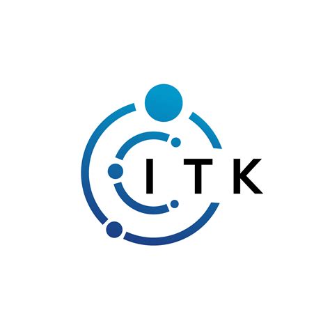 Itk Letter Technology Logo Design On White Background Itk Creative