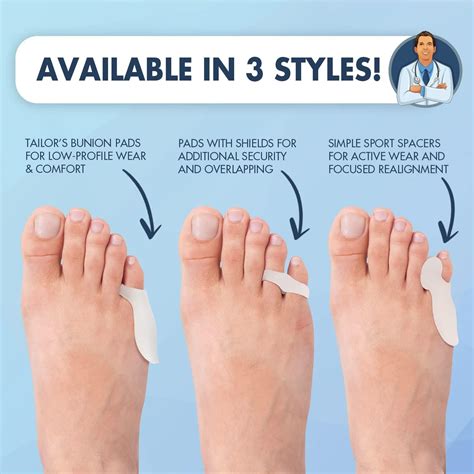 Dr. Frederick's Original Tailor's Bunion Pads - Soft Gel Cushions for