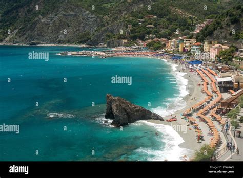 Strand Von Monterosso Al Mare Cinque Terre Riviera Di Levante