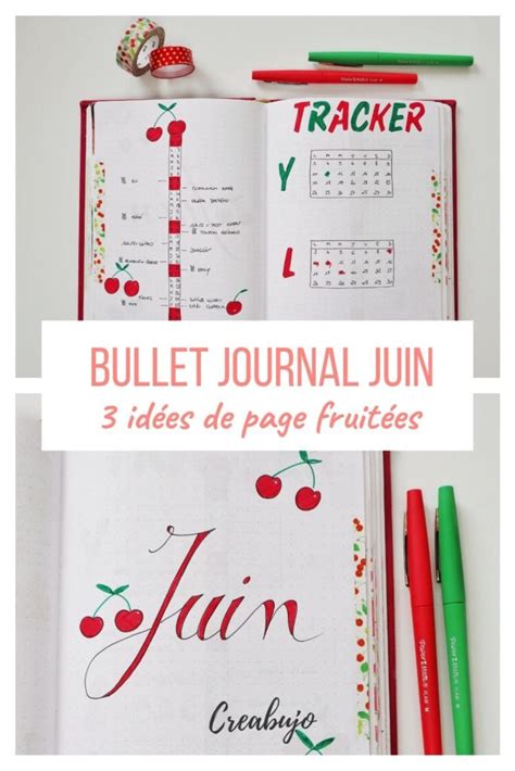 Bullet Journal Juin Id Es De Mise En Page Fruit E Creabujo