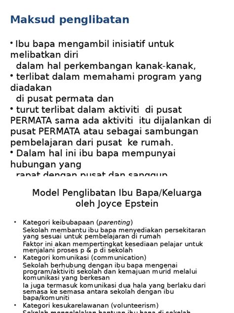 Pdf Model Penglibatan Ibu Bapa Dokumen Tips