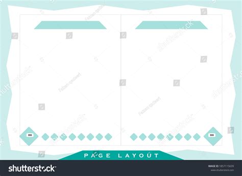 Blank Book Page Layout Vector Stock Vector (Royalty Free) 1857115639 ...