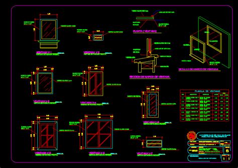 Detalle De Ventanas En Autocad Librer A Cad