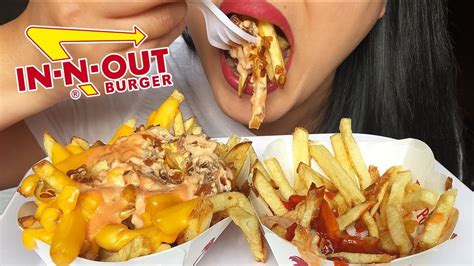 Asmr In N Out Burger Animal Fries Eating Sounds Animal Style