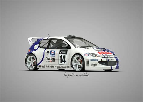 Peugeot 206 Wrc Poster By Lapatteamodeler Displate