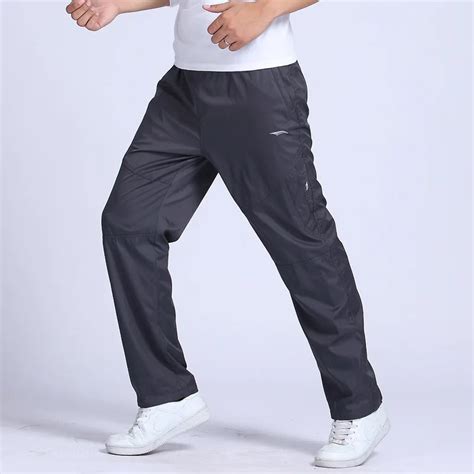 Sportswear Sweatpants Quick Drying Mens Exercise Pants Elastic Waist Double Layer Men