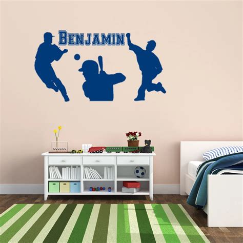 Custom Personalized Name Baseball Baby Boy Wall Stickers for Nursery ...