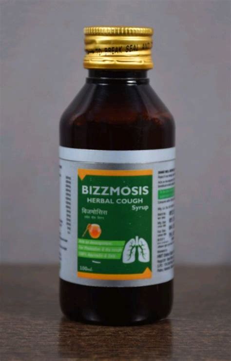 Liquid Bizzmosis Herbal Cough Syrup Plastic Type Plastic Bottles