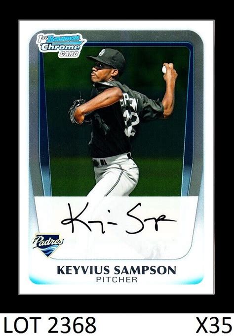 1 2011 BOWMAN CHROME PROSPECTS KEYVIUS SAMPSON PADRES CARD BCP182 QTY