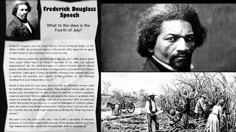 The Famous Frederick Douglass Speech What To The Slave Is The Fourth