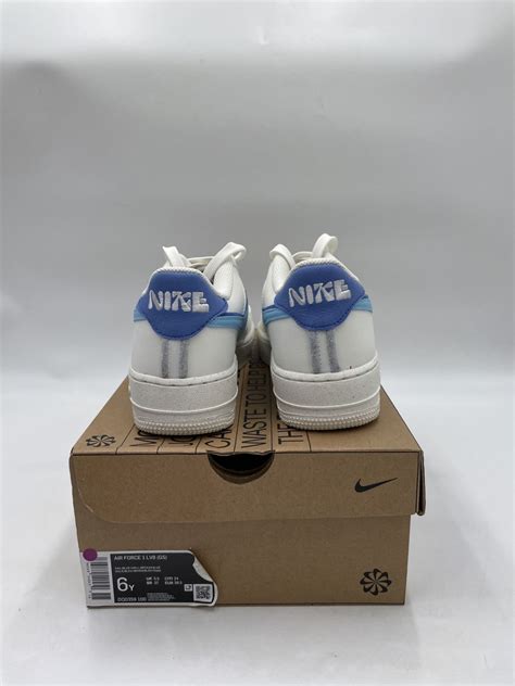 Nike Air Force Low Double Swoosh White Medium Blue Gs