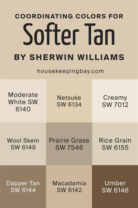 Softer Tan Sw Coordinating Colors By Sherwin Williams Paint