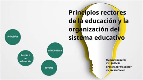 Principios Rectores De La EducaciÓn Y La OrganizaciÓn Del Sistema