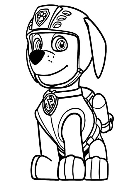 Zuma from Paw Patrol Coloring Page - Free Printable Coloring Pages