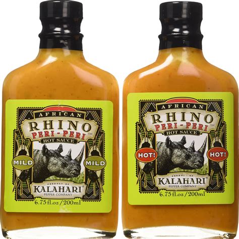 Amazon African Rhino Peri Peri Hot Sauce 5 7oz Rhino Piri Piri Grocery Gourmet Food